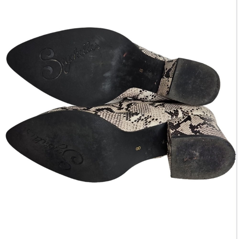 Seychelles Leather Python Print Ankle Bootie Size… - image 5